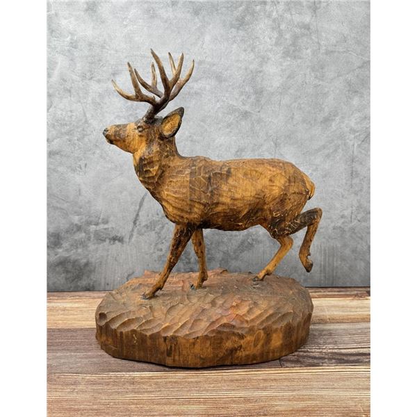 Bill Ohrmann Montana Mule Deer Wood Carving