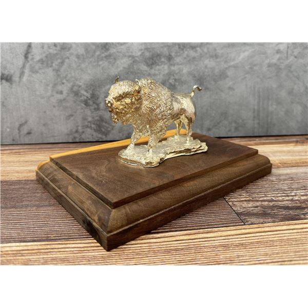 AP Baker Sterling Silver Buffalo Sculpture