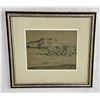 Image 1 : Carl Oscar Borg Pen and Ink Drawing Taos Desert
