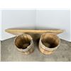 Image 7 : Rustic Montana Nail Keg Barn Wood Bench