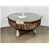 Image 2 : African Congo Cow Hide Drum Table