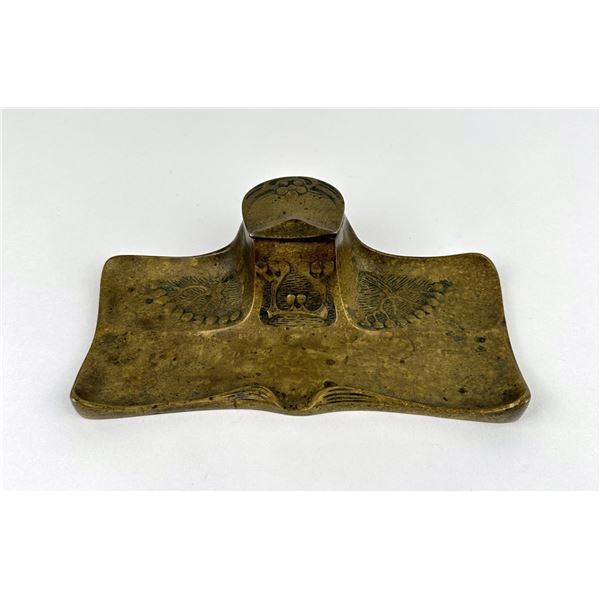 Art Nouveau Brass Ink Well