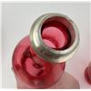 Image 4 : Cranberry Glass Castor Condiment Cruet Set