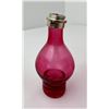 Image 5 : Cranberry Glass Castor Condiment Cruet Set
