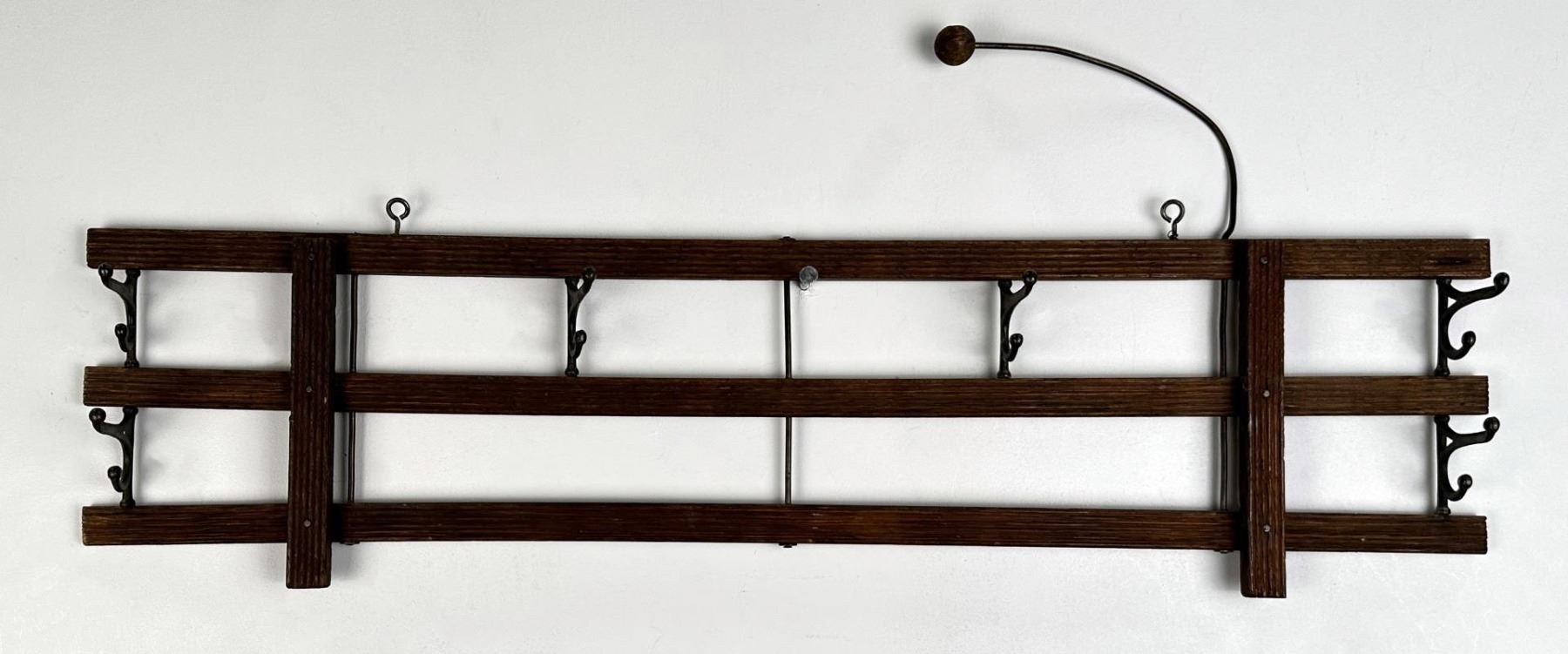 Antique Railroad Car Folding Coat Rack
