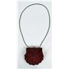 Image 1 : La Regal Red Beaded Clam Shell Flapper Purse