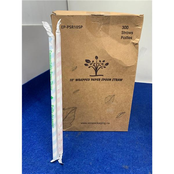 10in Wrapped Paper Spoon Straws (300ct)