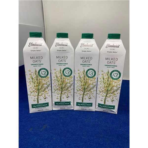 Elmhurst Milked Oats Unsweetend (4 x 946ml)
