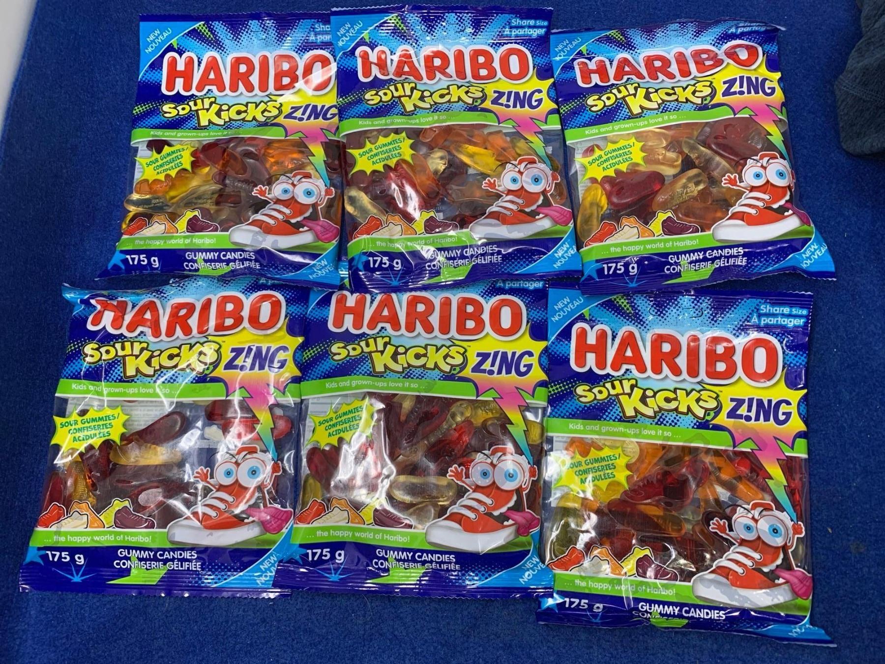 Haribo Sour Kick Sing Candy (6 x 175g)