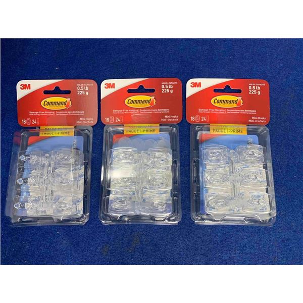 Command Strips (3pk) Holds .5lb x 3 x 18