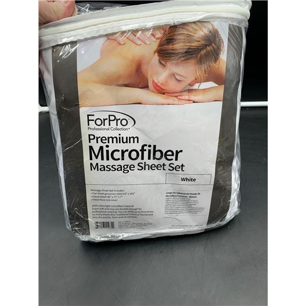 Premium Microfiber Massage Sheet Set-White