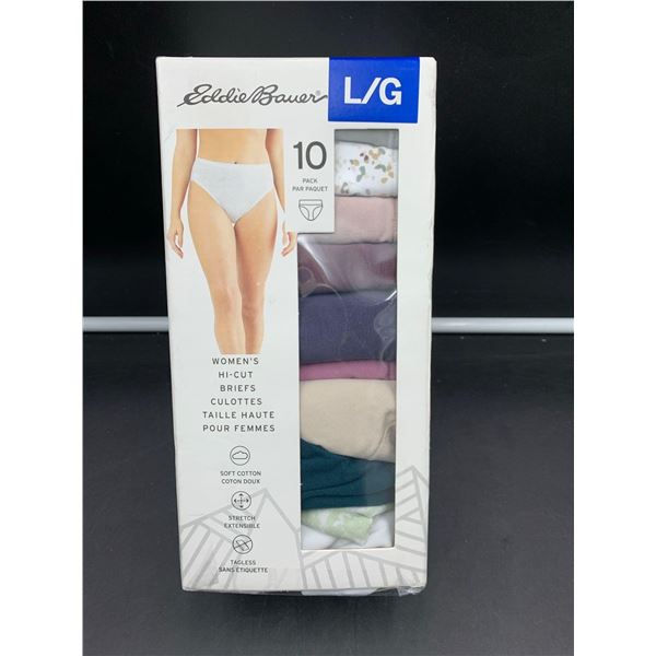 Eddie Bauer 10pk Women's Hi-Cut Briefs (L)