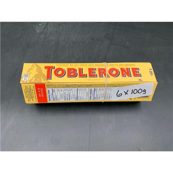 Toblerone Swiss Milk Chocolate with Nougat (6 x 100g)
