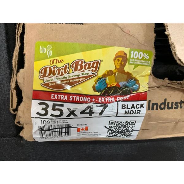 The Dirt Bag Extra Strong Black Garbage Bags 35x47" - 100 Count