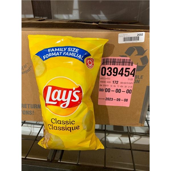 Lays Classic Family Size Potato Chips 15x235ml