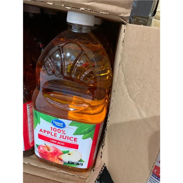 Great Value 100% Apple Juice 6x1.89L