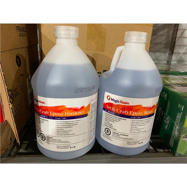 Magic Resin Arts & Craft Epoxy Resin & Hardener 1.89L of each