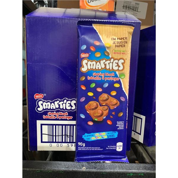 Nestle Smarties Sharing Block Milk Chocolate Bar with Mini Smarties 14 x 90g