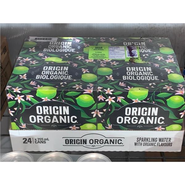 Origin Organic Sparkling Water w/ Organic Flavor LIME 24 x 355ml