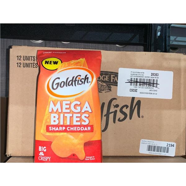 Goldfish Mega Bites Sharp Cheddar Crackers 12x167g