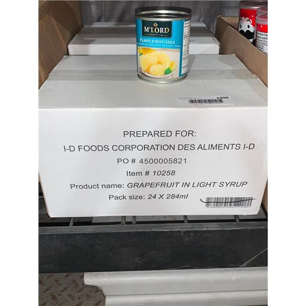 M'Lord Grapefruit Whoe Segments in Light Syrup 24x284ml