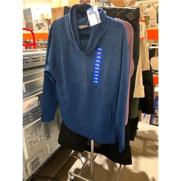 Tuff Athletics Women's Big Neck Quarter Zip Sweater Size Large