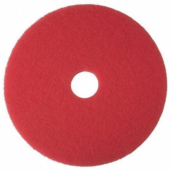 3M red buffer floor polishing pads 11"x11" lot of 5