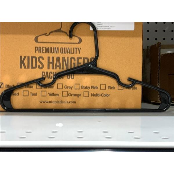 Premium Quality Kids Hangers Pack of 60 - Black