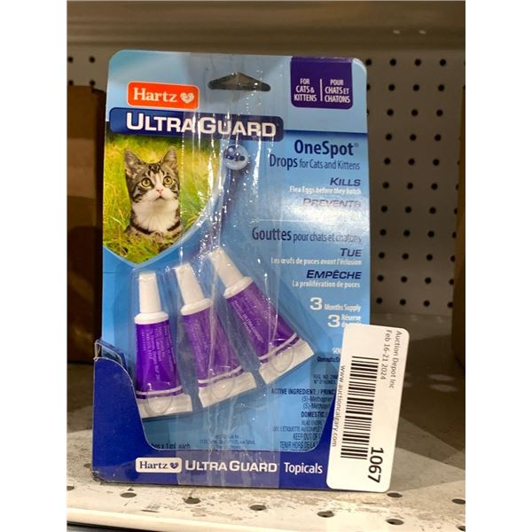 Hartz Ultraguard OneSpot Drops for Cats and Kittens "Kills Flea Eggs before they hatch"