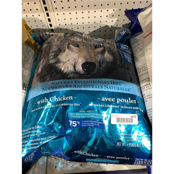 Blue Buffalo wilderness large breed dog food with chicken 24lb