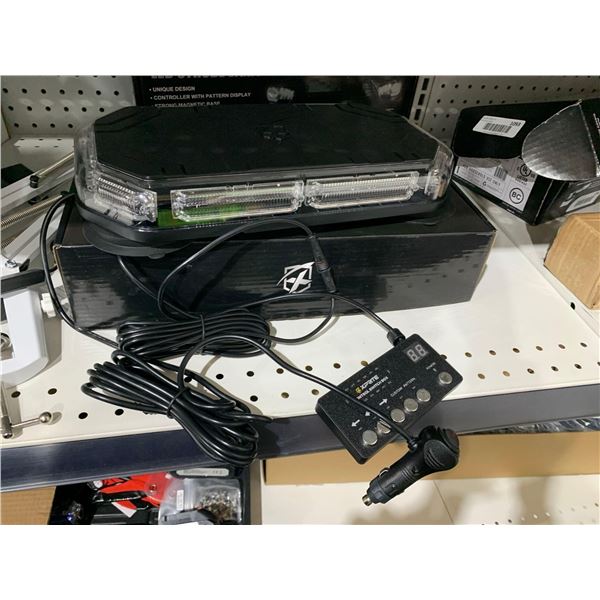 Xprite Emergency Beacon Lights Bar w/Control Panel, Rooftop Strobe Light Magnetic Mount Traffic Secu