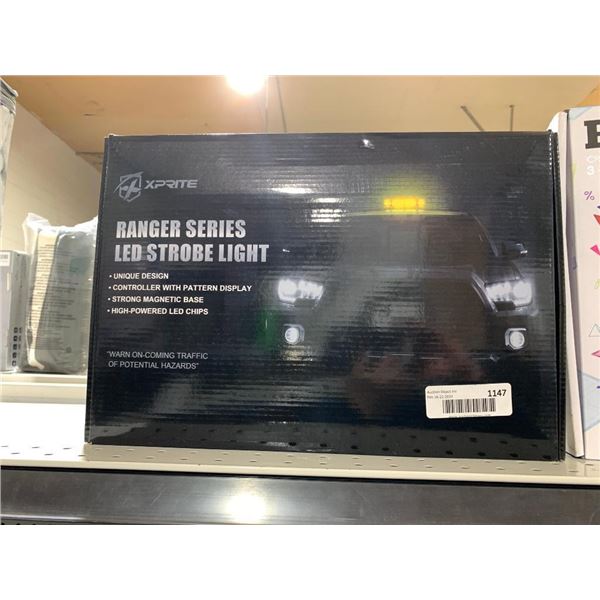 Xprite Emergency Beacon Lights Bar w/Control Panel, Rooftop Strobe Light Magnetic Mount Traffic Secu