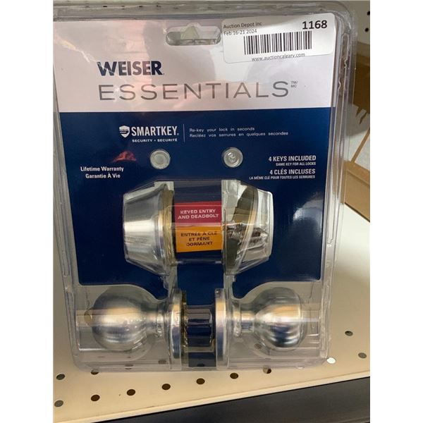 Weiser Essentials Keyed Entry Door Lock & Handle