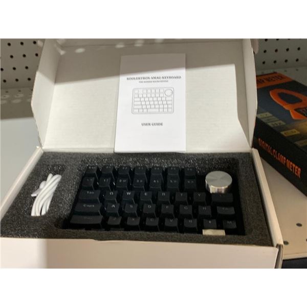 Koolertron One Handed Macro Mechanical Gaming Keyboard, Programmable Keypad, Rotating Knob 45 Keys f