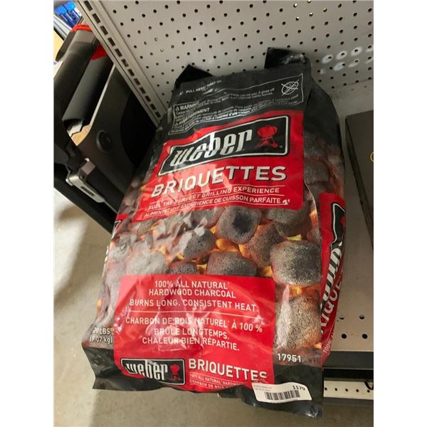 Weber Briquettes 100% All Natural Hardwood Charcoal 20lb