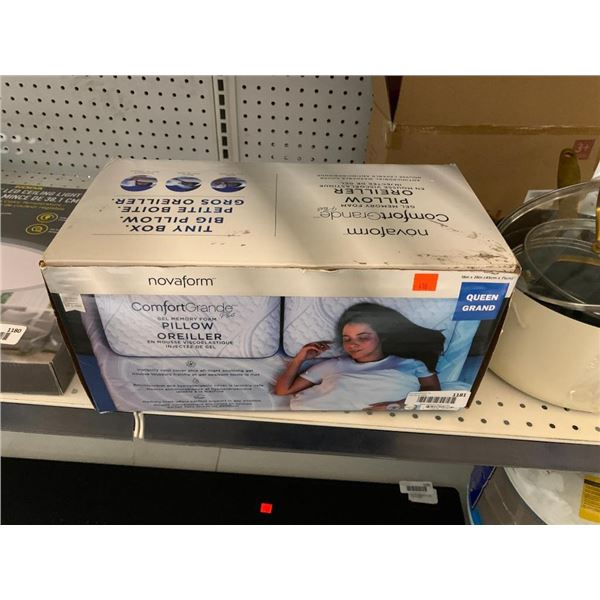 Novaform gel memory foam pillow queen size