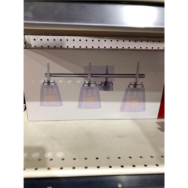 COVINA chrome + texture glass light fixture.