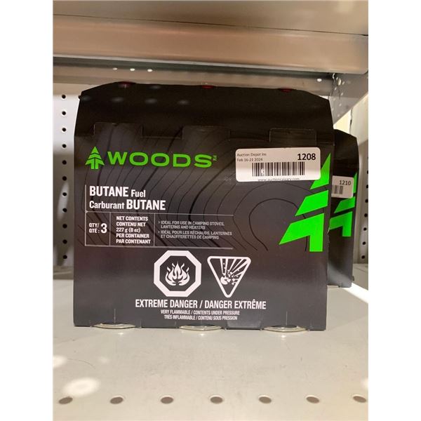 WOODS. Butane fuel. 3X227g