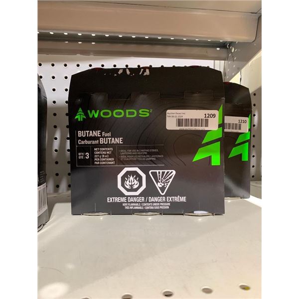 WOODS. Butane fuel. 3X227g