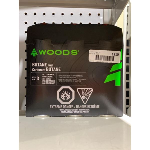 WOODS. Butane fuel. 3X227g