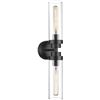 Image 1 : Emak Black Vanity Lights for Bathroom,22 Inch Bathroom Light Fixtures Modern Wall Sconces with Clear