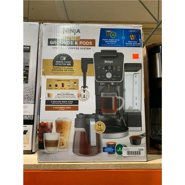 Ninja Ground & pods specialty coffee system.