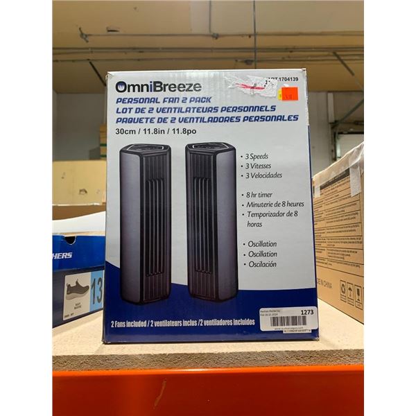 OMniBreeze. Personal fan 2 included in box. 30cm/ 11.8in.