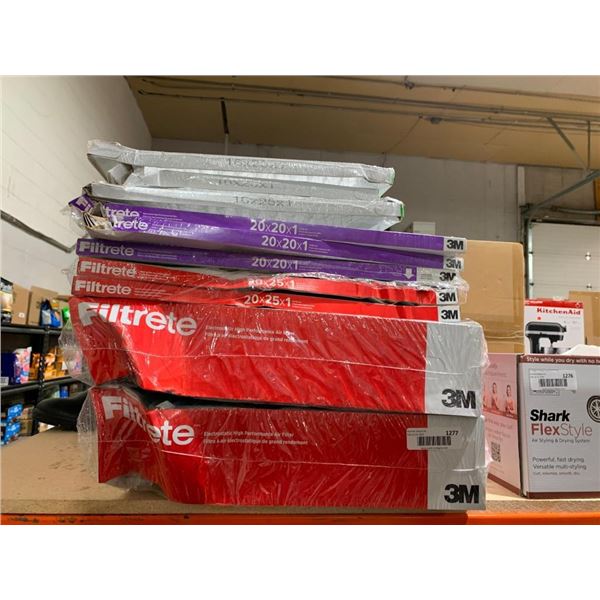 3M Electrostatic high performance air filters variety pack.