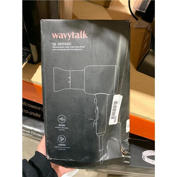 Wavytalk Professiobal nano ionic dryer with advanced heat thechnology.
