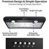 Image 3 : SNDOAS Under Cabinet Range Hood 30 inch,Stainless Steel Range Hood with 500 CFM,Black Range Hood Duc
