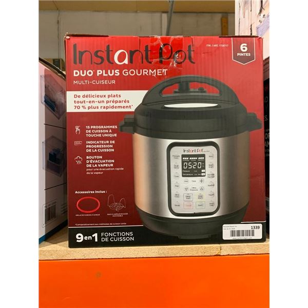 Instant pot duo plus gourmet multi-cooker.
