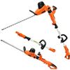 Image 1 : GARCARE 2 in 1 Corded Pole Hedge Trimmer 4.8-Amp with 20 Inch Laser Cutting Blade, Blade Cover Inclu