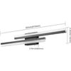 Image 2 : PRESDE Bathroom Vanity Light Dimmable 3 Colors Changeable 32in Modern Black LED Bathroom Light Fixtu