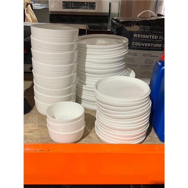 Lot of Assorted White Dinnerware